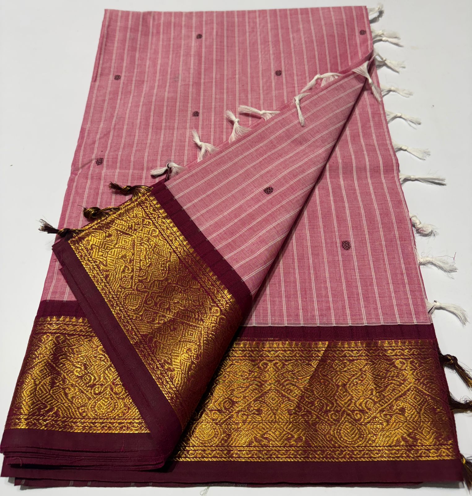 Tussar Silk or Mangalagiri Cotton-Silk Saree.